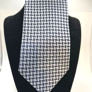 Azalea Bellagio 100% Silk Made in Italy Black Silver Men's Tie